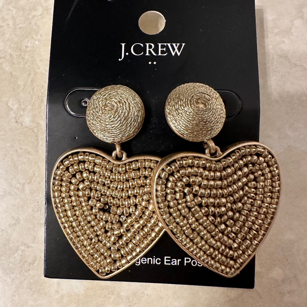 J.Crew Heart Post Earrings